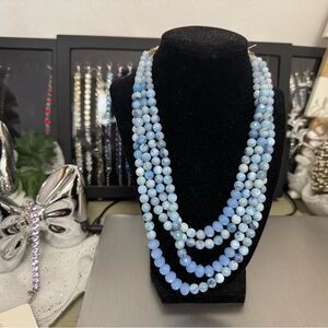 Park Lane - Sky Blue Beaded Necklace       4 in 1 Versatility  Retail $188